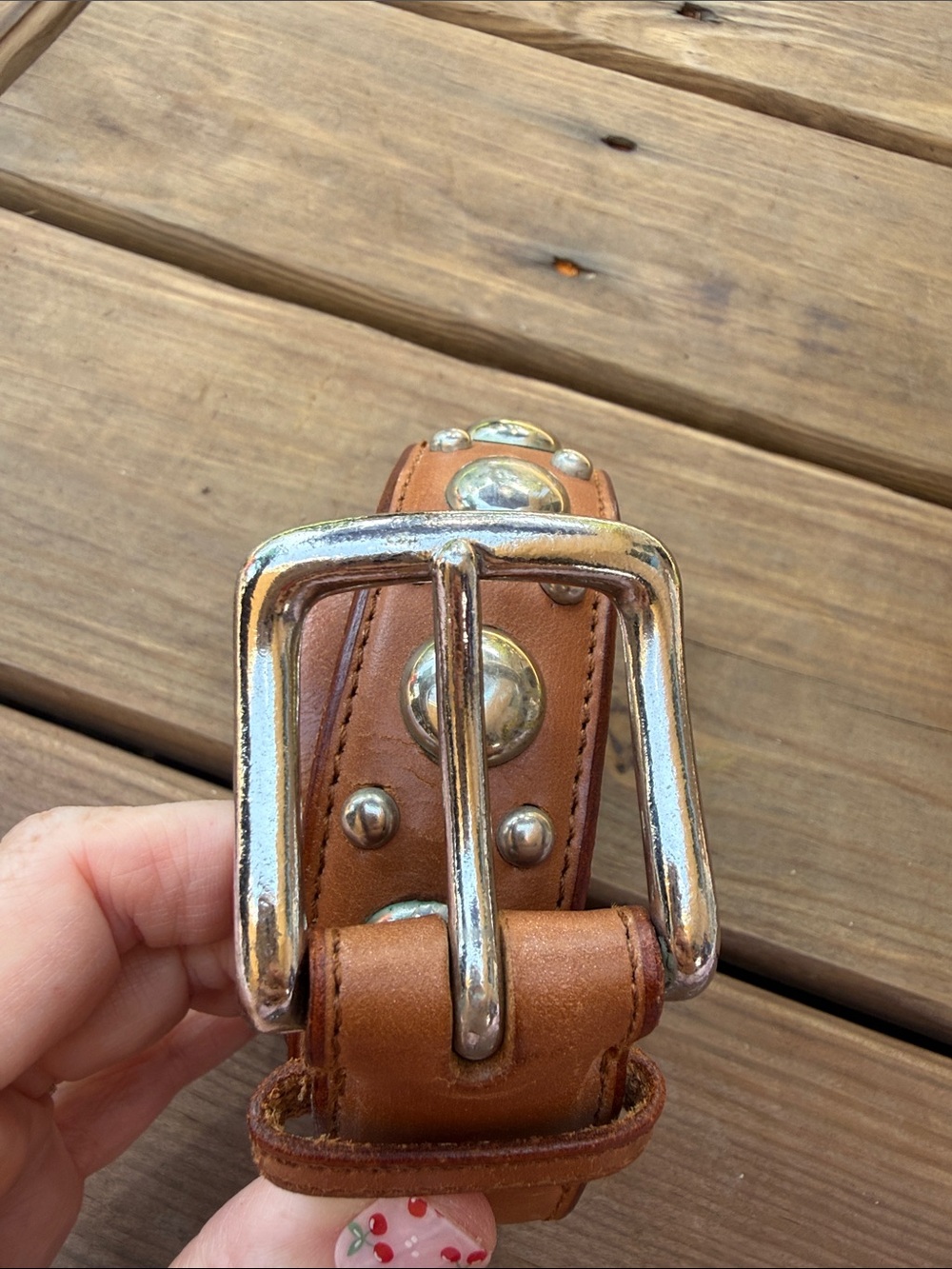Leather Studded Belt Vintage